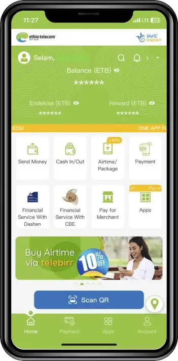 register for telebirr